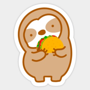 Easily Distracted By Taco Sloth Sticker